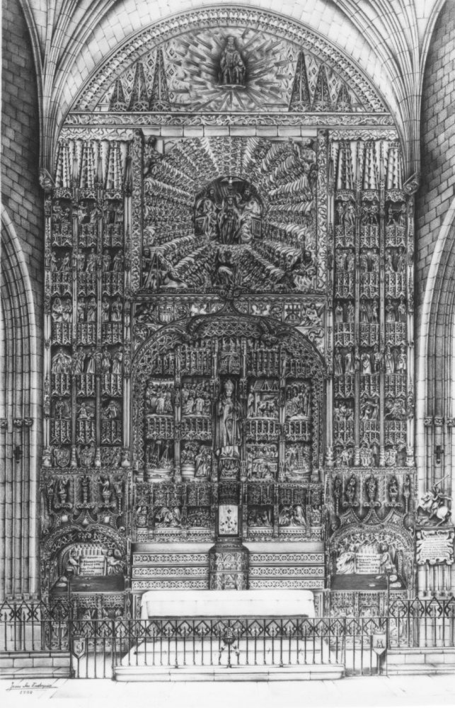 14 retablo en piedra- iglesia de s. nicolas de bari- burgos